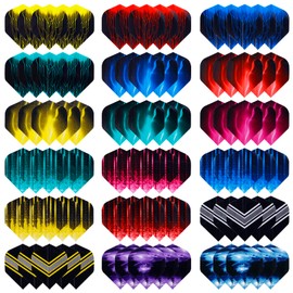 Deetenks 90PCS Dart Flights 18 Sets Durable Standard Dart Flights Replacement Feather Tail Wing for Soft Tip Steel Tip Darts