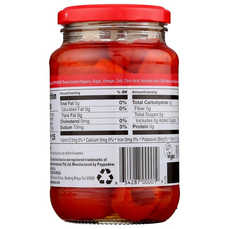 PEPPADEW Hot Whole Piquante Peppers, 14 OZ