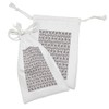 Ambesonne Jasmine Fabric Pouch Set of 2, Abstract Doodle Jasmine