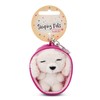 NICI Keyring Sleeping Pets Dog Poodle White