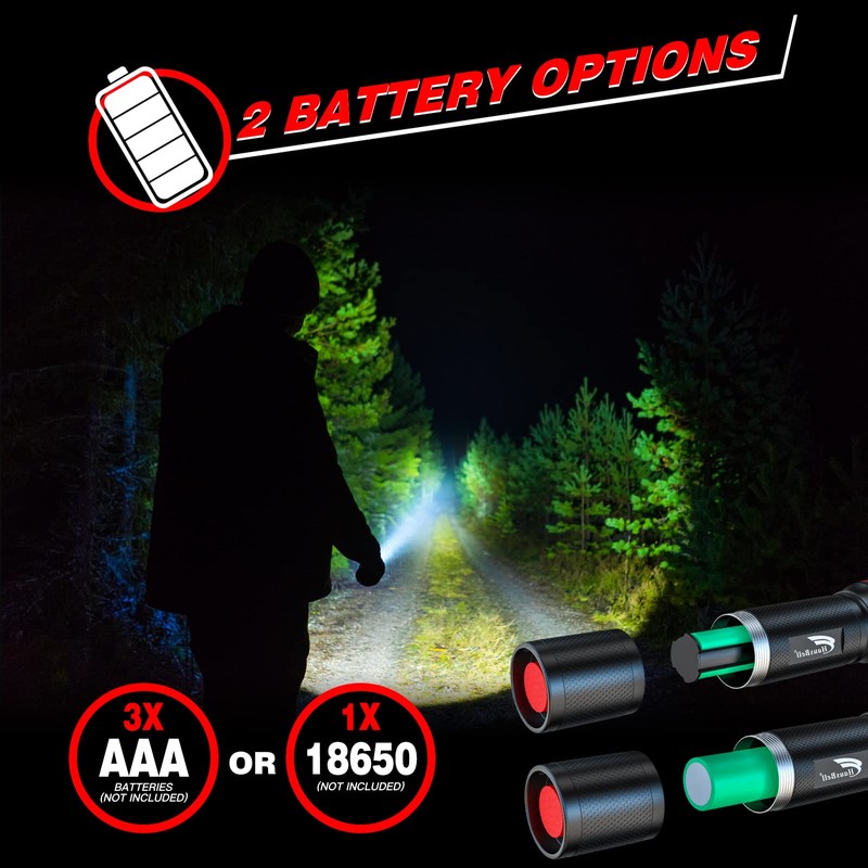 HAUSBELL T8 Upgraded Flashlight 4 Pack, 2000 Lumens High Lumens