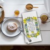 Elefeltclave Italian Blessing Lemon Kitchen Towels, Italian Floral Lemon Dish