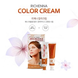 Richena 리체나염색약 리체나칼라크림 세화염모제 유료 [5MB(적갈색)] Richen Hair Dye Richena Color Cream Dye [5MB (Dark Reddish Brown)]