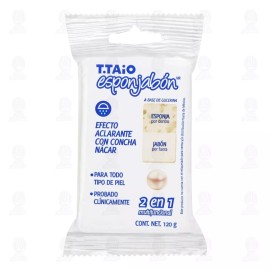 T.Taio Esponjabon 2-in-1 Mother of Pearl Sponge Soap