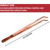 Copper Tongs 8.5 inches Curved Tip Ideal for Jewelry Making