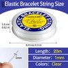 FANDAMEI 1mm Elastic Bracelet String Cord, Crystal Stretch Bead Cord