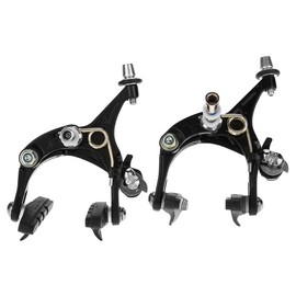 Jadeshay Bike Brake Calipers, 1 Pair Road Bike V Brake - Bike Rear Brake Caliper Set - V Shape Mechanical Dual-Pivot Brake Set Repair Parts Cycling Accessory
