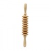 Wooden acupressure roller massage stick