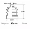 EMPI Inner & Outer CV Axle Boot Kit For Kubota