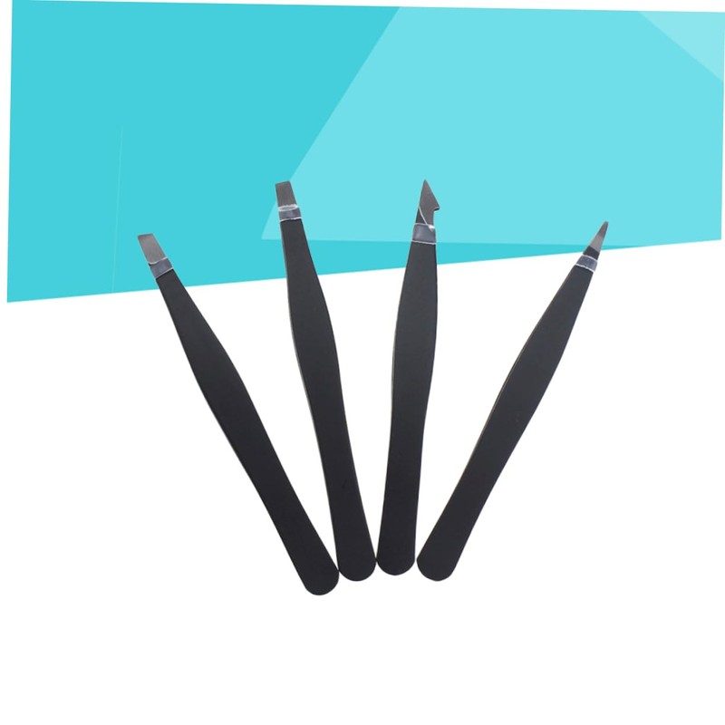 Ipetboom Pcs Stainless Steel Eyebrow Tweezers Set Slant Flat Angled