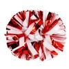 Lovecheer 2PCS Cheerleading Pom Poms Metallic Red and White Plastic