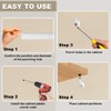 YAANBUNB Pack of 30 Plastic White Shelf Support 5 mm