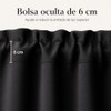 TECOR Cortina Blackout 2 Paneles 90x160cm para Recámara o Decoración,