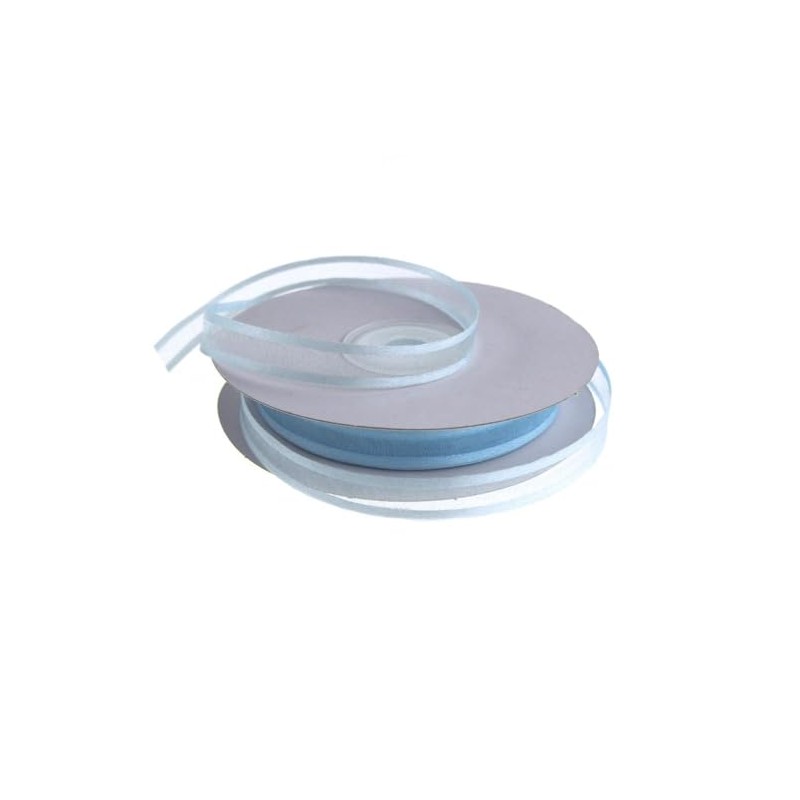Homeford Cinta de organza transparente con borde satinado, 3/8 pulgadas,