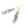 Thurcolas chic and classic style dangling earrings in blue quartz