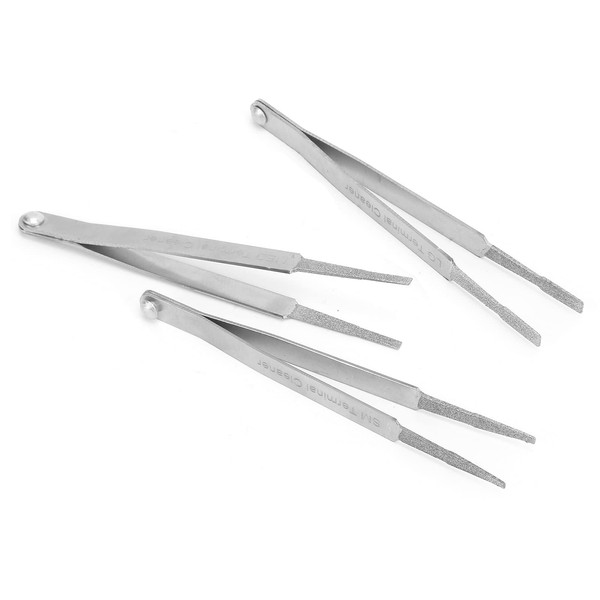 Terminal Cleaner Set, 3PCS Metal Silver Terminal Wiring Tool Auto