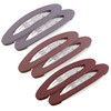 6PCS Large Snap Hair Clips for Women, Matte Snap Barrettes