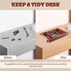 Diakey Leather Valet Tray for Men, 2 Slots Nightstand Organizer