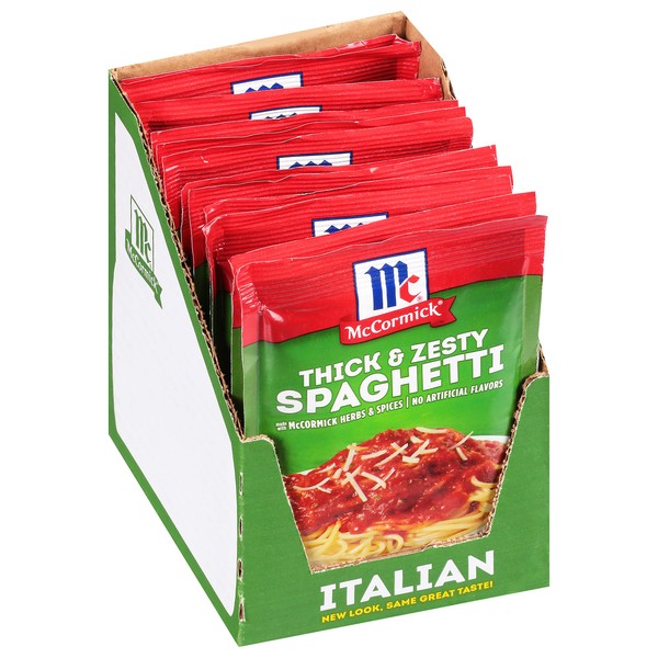 McCormick Spaghetti, Thick & Zesty, 1.37-Ounce Units (Pack of 24)