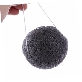 Gatuida Konjac Charcoal Facial Cleaning Sponge Natural Exfoliating Face Scrubber for Sensitive Oily Acne Prone Skin Gentle Daily Cleansing Deep Cleansing Organic Bamboo Charcoal