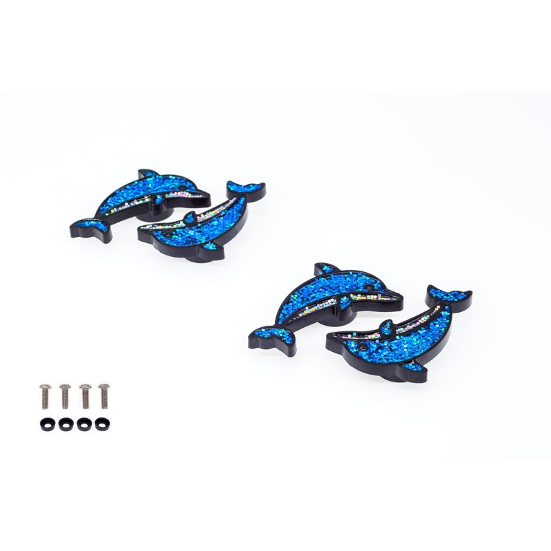 FD&D Multiple Use Shining Screw Cap, Blue Dolphin Pattern with