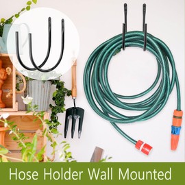 Lifyzoon Garden Hose Holders Mount: Wall Mount Hose Hangers for Outside - Rust-Proof Water Hose Racks Hanging Hooks for Outside Garden Expandable Hose