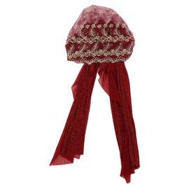 Muslim Turban Hat Unique Wrinkle Design Stylish Soft Comfortable Light Weight Stretch Head WrapDeep Maroon