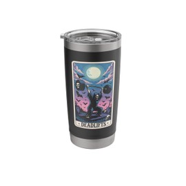 Funny Tarot Card Deadlift Gym Workout Fitness Reaper Stainless Steel Insulated Tumbler
