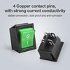 GUETNEU 1Pcs Green LED KCD4 Boat Rocker Switch 2-Position 4-Pin