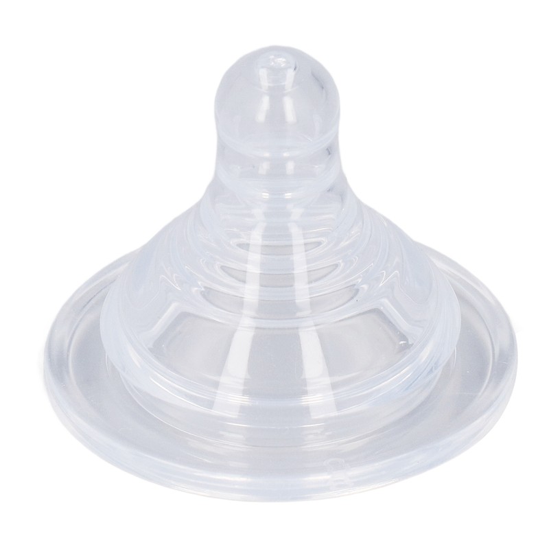 4pcs Infant Bottle Nipples Bust Feeling Replacement Silicone Nipple Round