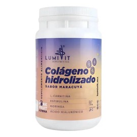 Colágeno Hidrolizado Lumivit Sabor Maracuyá 1 Bote 1.2 Kg Con Moringa + L-carnitina + Acido Hialuronico + Espirulina + Probióticos + Prebióticos I End