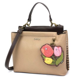 CHALA Charming Satchel with Adjustable Strap - Tulip - Taupe
