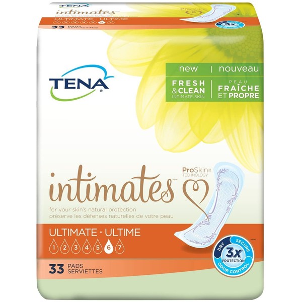 TENA Intimates Ultimate Female Incontinent Pad Regular Length 16" L 54305, 99 Ct