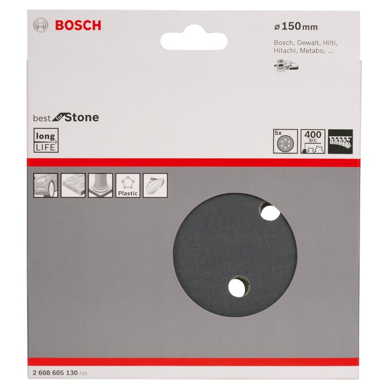 Bosch Sanding Paper 5.9 inches (150 mm) φ #400 (5