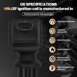 HMJXF 4PCS Ignition Coil Pack UF670 Compatible with Ford Lincoln 2013-2019 Escape 2015-2018 Focus 2013-2020 Fusion 2012-2019 Explorer Edge Taurus MKT MKC Replaces CM5Z12029A 2.0 2.3 2.5 L4