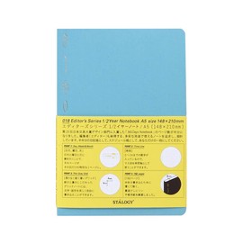 Nitoms S4110 STALOGY Notebook, A5, Squared, 1/2 Ear, Blue