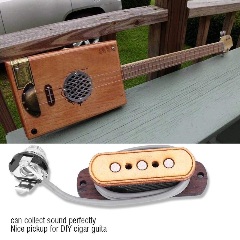 Universal Guitar Pickup Prewired 3 String Pickup Input Jack Acoustic