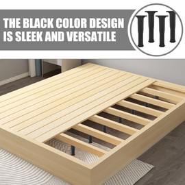 Gadpiparty Adjustable Height Center Support Leg for Bed Frame, 4pcs Plastic Bed Center Slat Heavy Support Leg Furniture Foot for Bed Frame Sofa Furniture Cabine Foot Legs 19.5CM