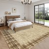 GarveeHome 10x13 Large Area Rug Modern Plaid Rugs Distressed Checkered