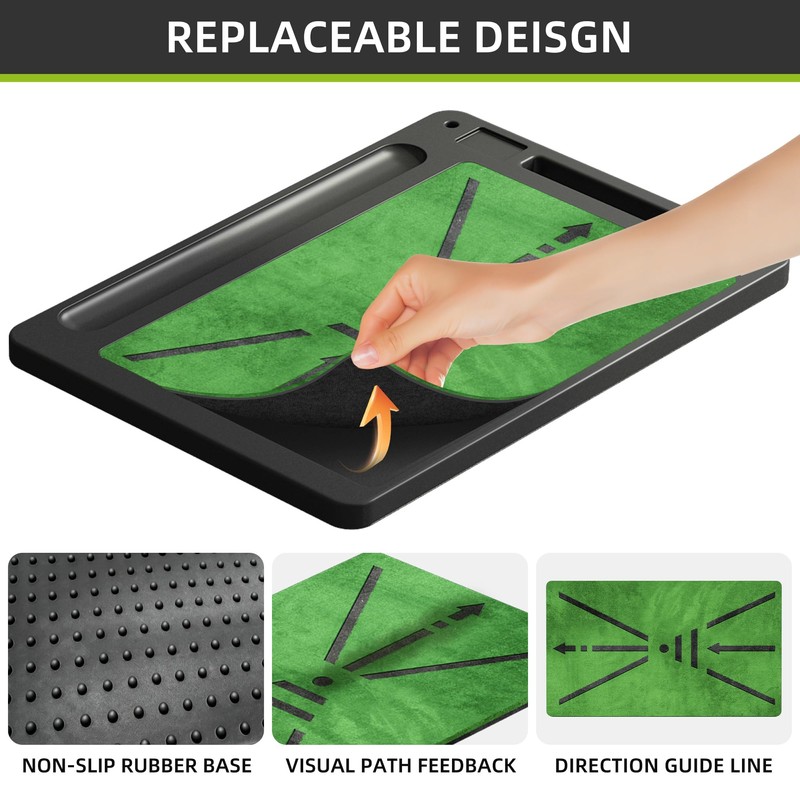 Kasinali Golf Hitting Mats Practice Mat Outdoor Indoor Training Chipping