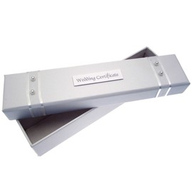 WHITE COTTON CARDS Wedding Certificate Holder, Pearls, T51