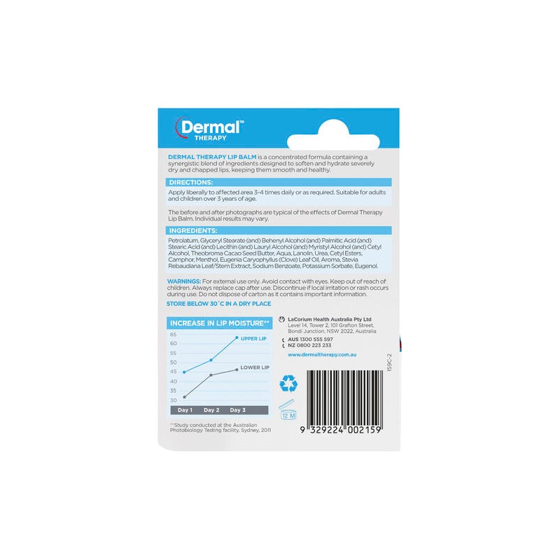 Dermal Therapy Lip Balm Ultra Moisturising 10g