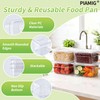 PIAMIG 1/6 Size 4" Deep Plastic Food Pans with lids,Clear