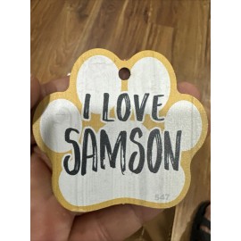 Dog Paw Shaped Magnets: I LOVE MY PET  (I Love SAMSON) Dogs, Gifts, Cars