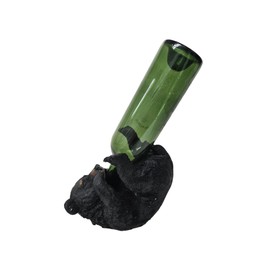 Nautical Tropical Black Bear Holding Trout Bottle Holder Novelty Decor