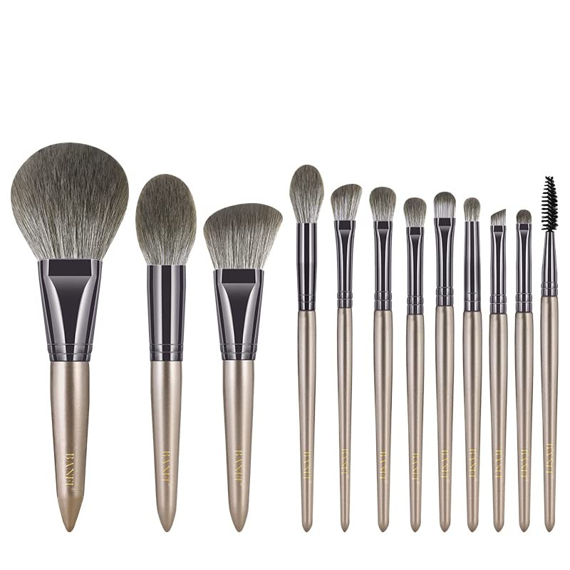 BANFI Makeup Brush Set with Square Stand Case, 12 Pieces,