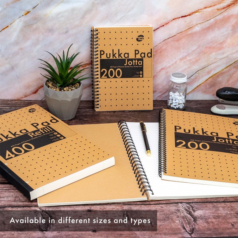 Pukka Pad, A5 Kraft Jotta Notebooks – Pack of 3