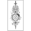2 Sheets Temporary Lion Tattoo Wolf Tattoo Compass Tattoo Eagle