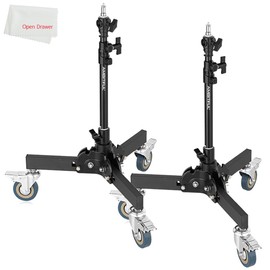 AMBITFUL Mobile Light Stand, 21-31.9 inch Folding Bracket Light Stand Photography, Compatible for Studio Fash LED Lights, Studio LED Light, Studio Strobe Light (2 Pack)