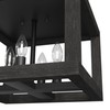 Hunter - Squire Manor 4-light Matte Black, Medium Size Flush